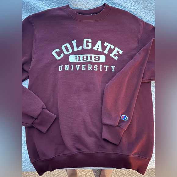 Well Loved Colgate University Sweatshirt Men’s SMALL maroon - Picture 1 of 6